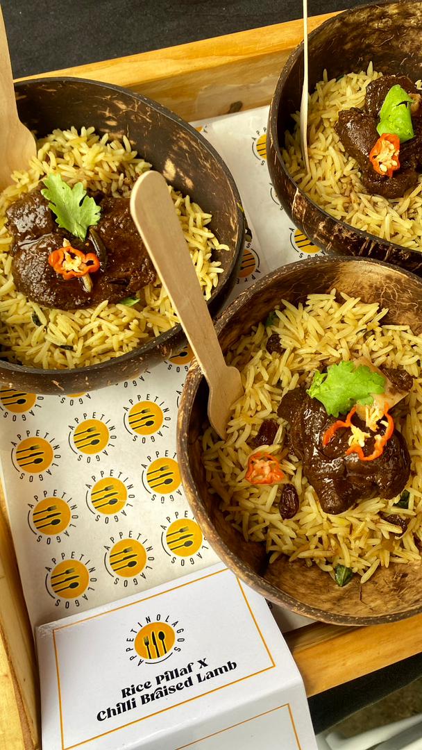 Rice Pilaf with Chilli Braised Lamb